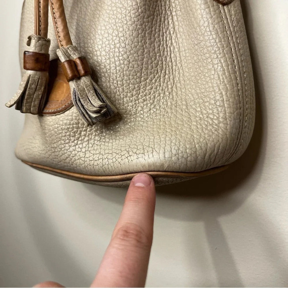 VTG DOONEY & BOURKE Pebbled Leather Bucket Bag Satchel - Picture 13 of 16